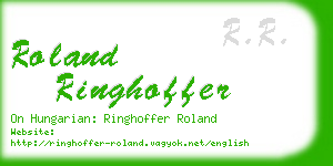 roland ringhoffer business card
